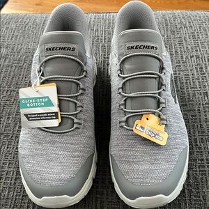 Skechers Gray Slip-Ins with Glide-Step